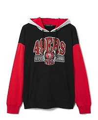 Junk Food Clothing Unisex Nfl San Francisco 49ers Tri Color Block Hoodie