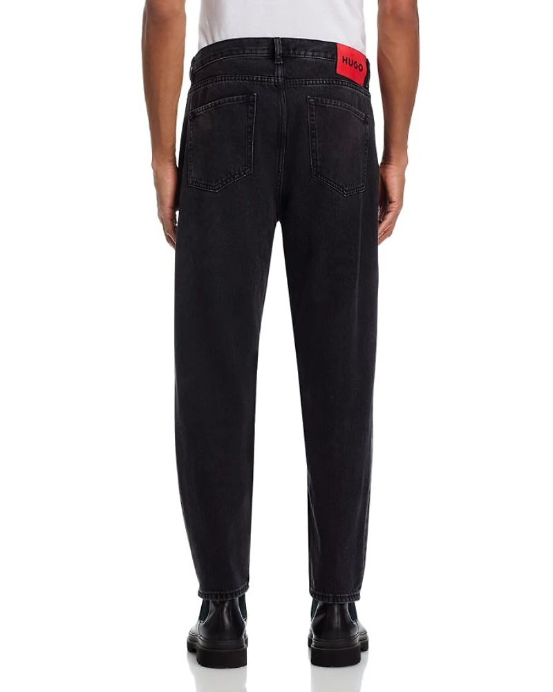 Relaxed Tapered Jeans Charcoal Gray