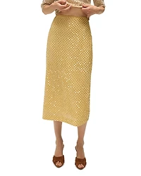 Veronica Beard Allora Embellished Midi Skirt