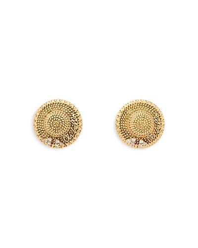 Straw Hat Stud Earrings