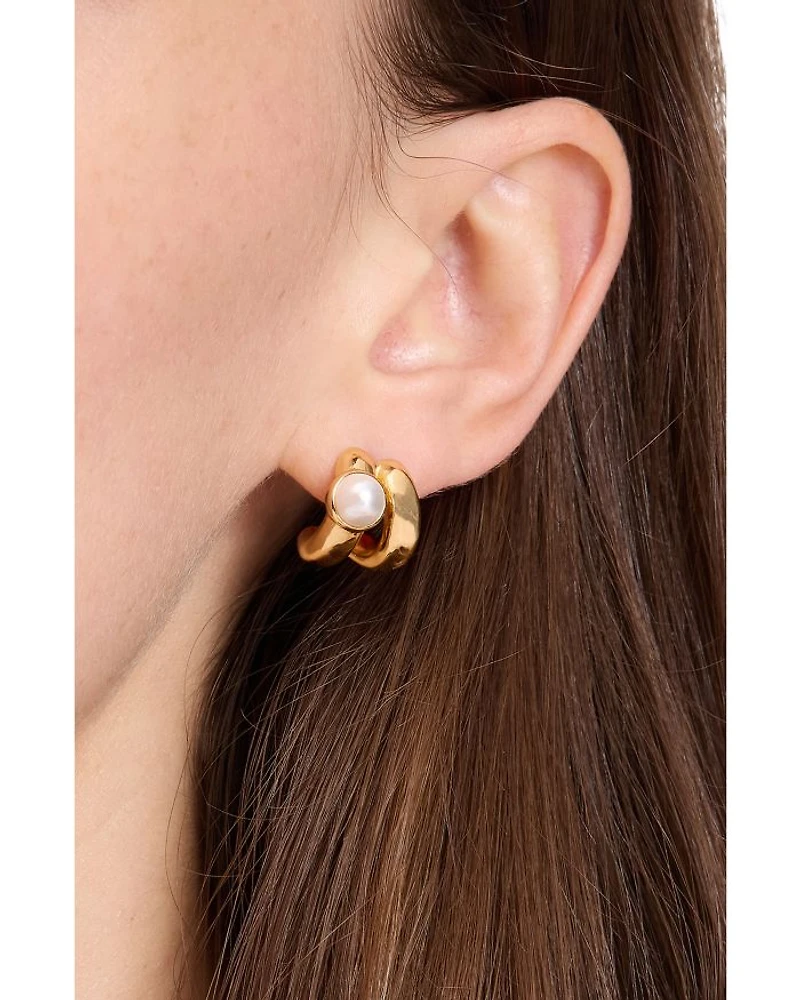 Keep Sparkling Double Huggie Earrings