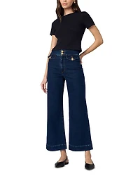 The Elia High Rise Wide Leg Ankle Jeans Magnetic