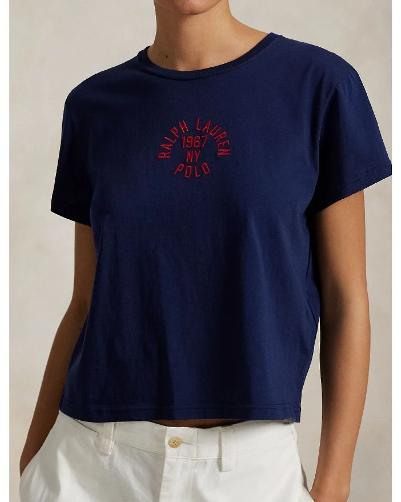Shrunken Fit Cotton Jersey Logo Tee