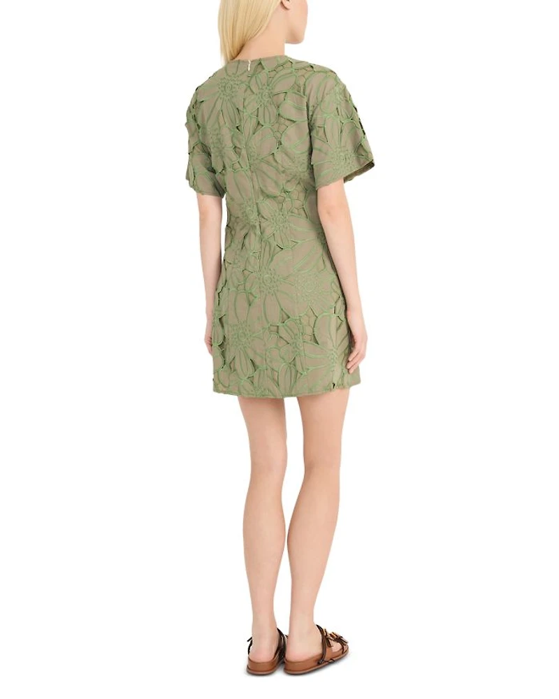 Embroidered Mini Dress