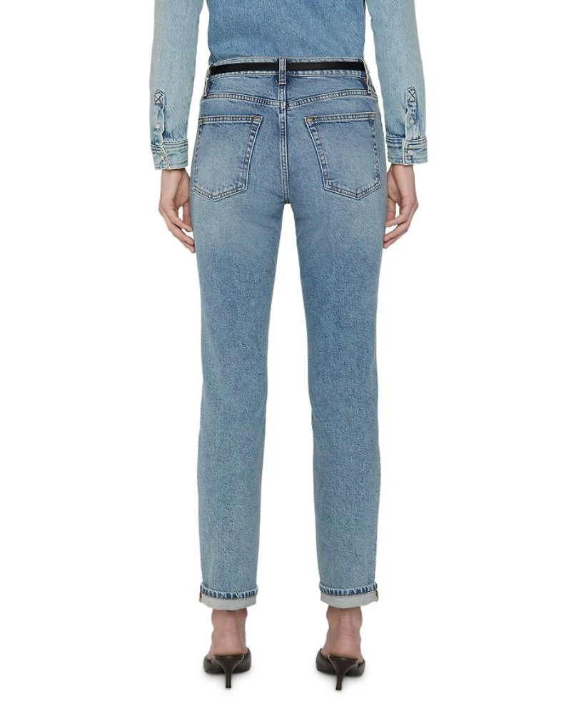 The Borrowed High Rise Ankle Slim Leg Jeans Ricochet