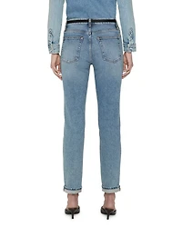 The Borrowed High Rise Ankle Slim Leg Jeans Ricochet