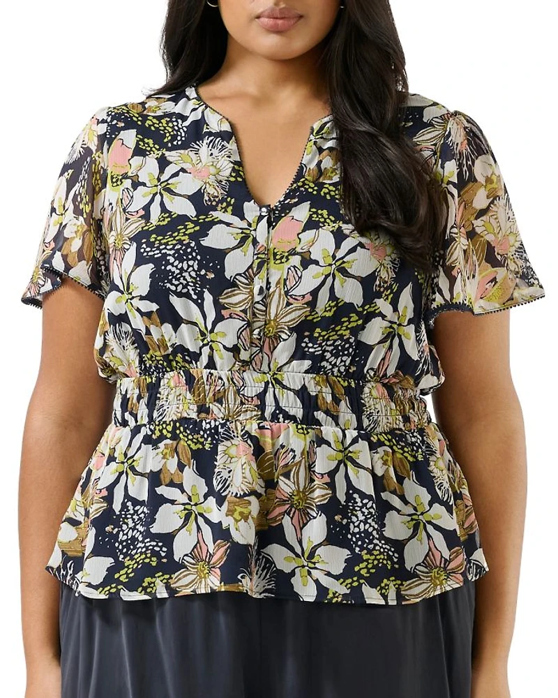 Plus Wilsons Prom Floral Blouse