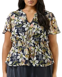 Plus Wilsons Prom Floral Blouse