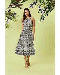 Border Print Dress