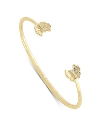 Pavé Butterfly Cuff Bracelet in 18K Gold Plated