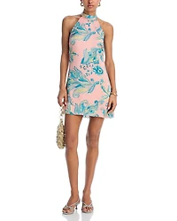 Printed Halter Mini Dress
