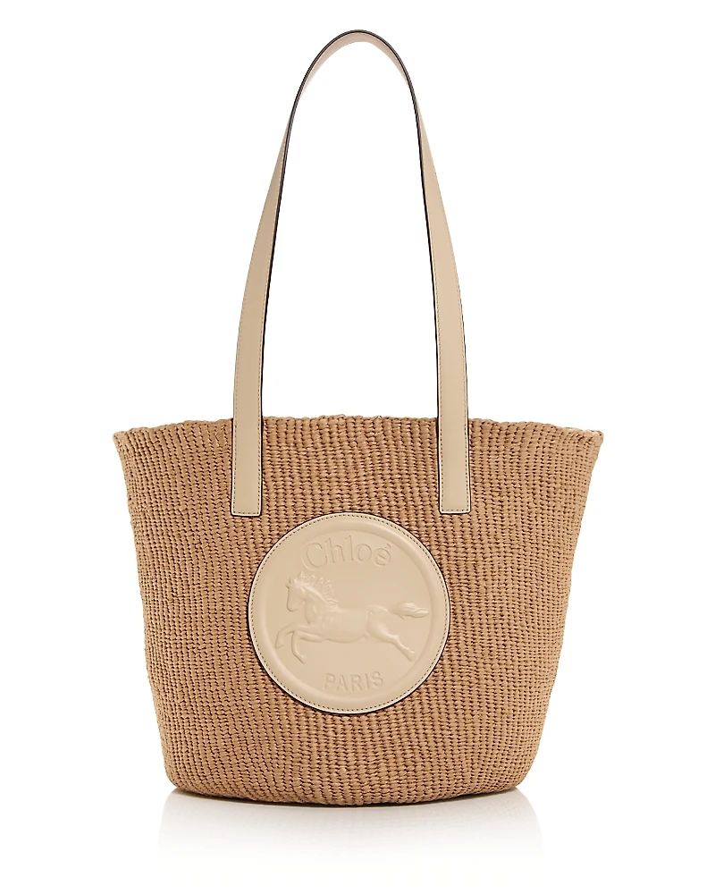 Chloe Horse Medal Basket Tote