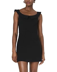 French Connection The Whisper Collar Mini Dress