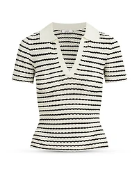 The Jess Pointelle Polo Shirt