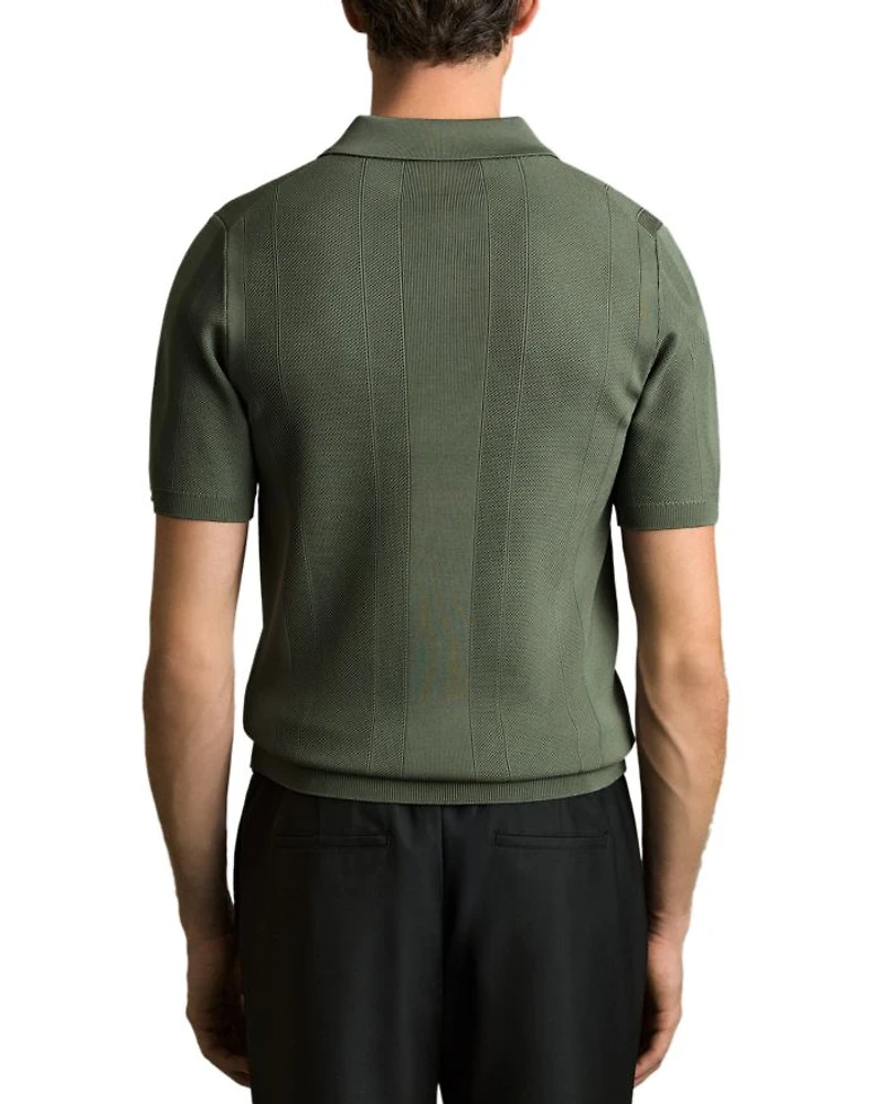 Bart Textured Half Zip Polo Shirt
