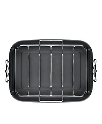 Provisions 14.5-Inch Clad Stainless Steel Nonstick Roaster with Rack, Small