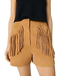 Fringed Nubuck Shorts