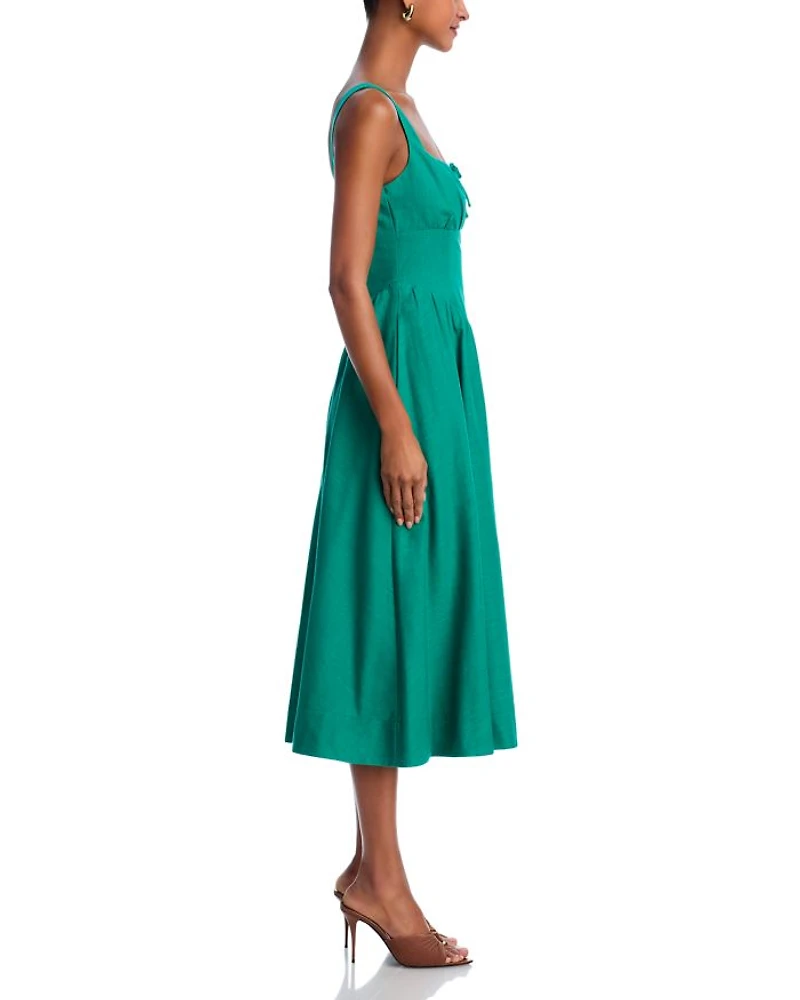 Tie Front Midi Dress - Exclusive