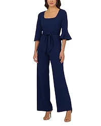 Adrianna Papell Knit Crepe Tie Front Jumpsuit