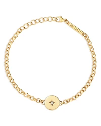 Zoe Chicco 14K Yellow Gold Diamond Star Disc Link Bracelet