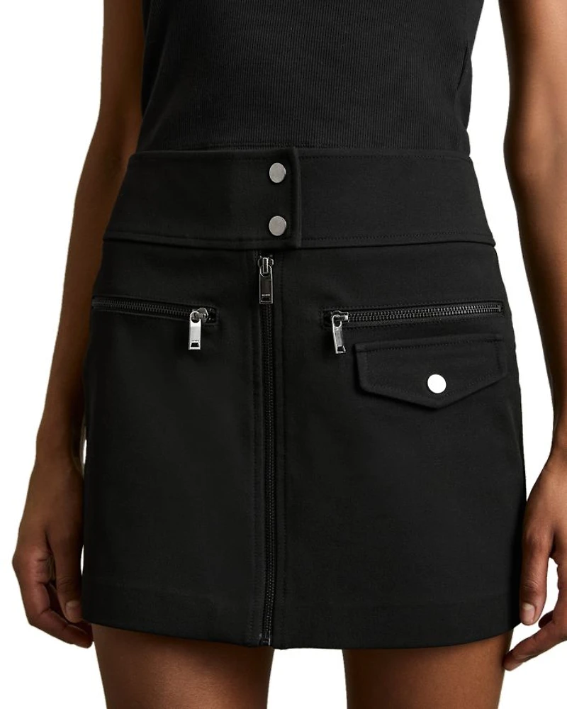 Poppy Zip Ponte Skirt