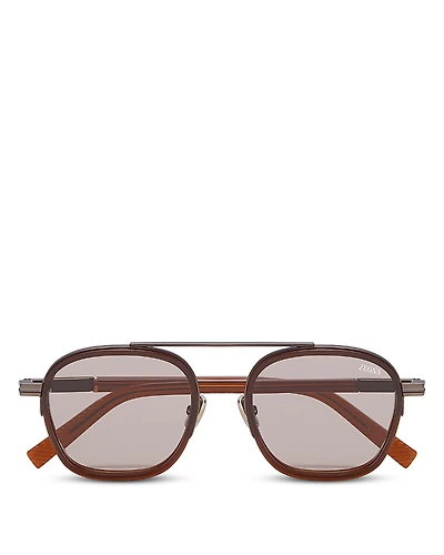 Zegna Orizzonte I Acetate & Metal Sunglasses, 51mm