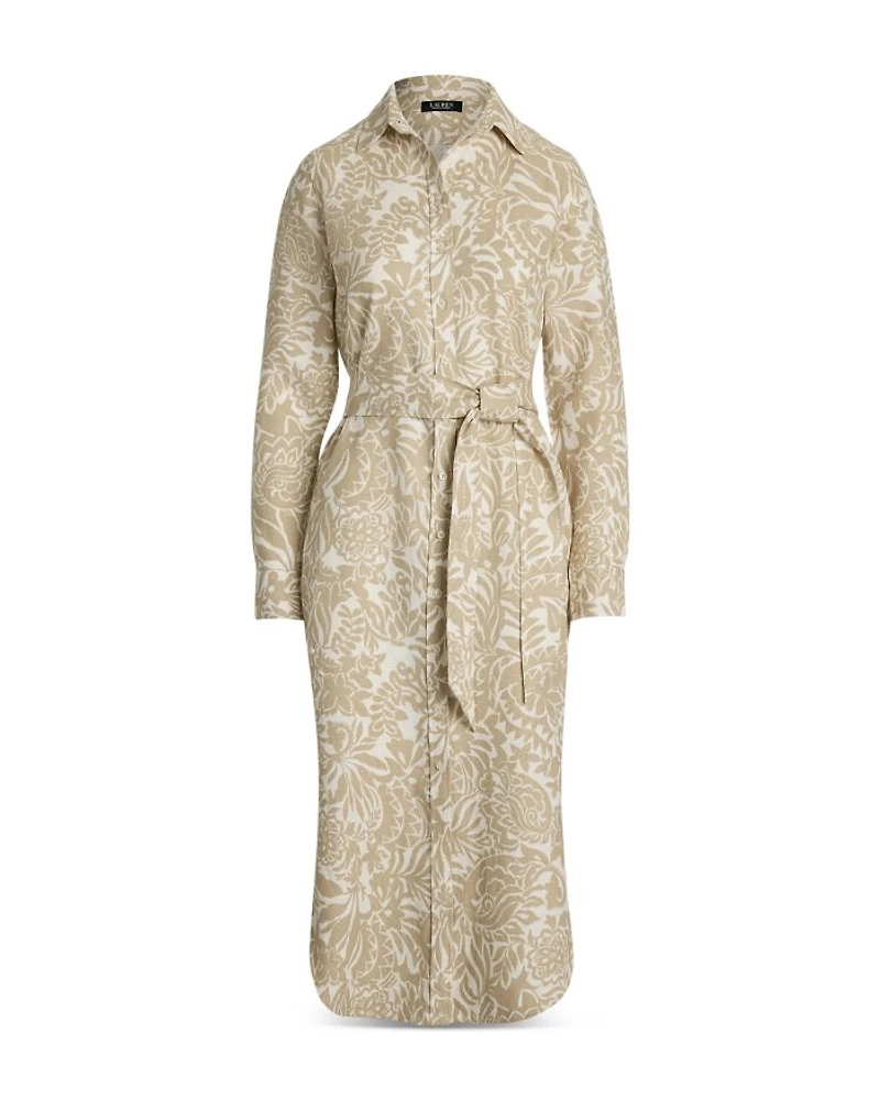 Floral Linen Shirtdress
