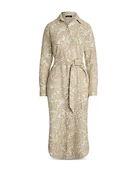 Floral Linen Shirtdress