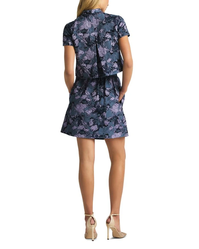 Floral Metallic Skirt