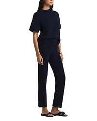 Mixed Gauge Rib Knit Pants