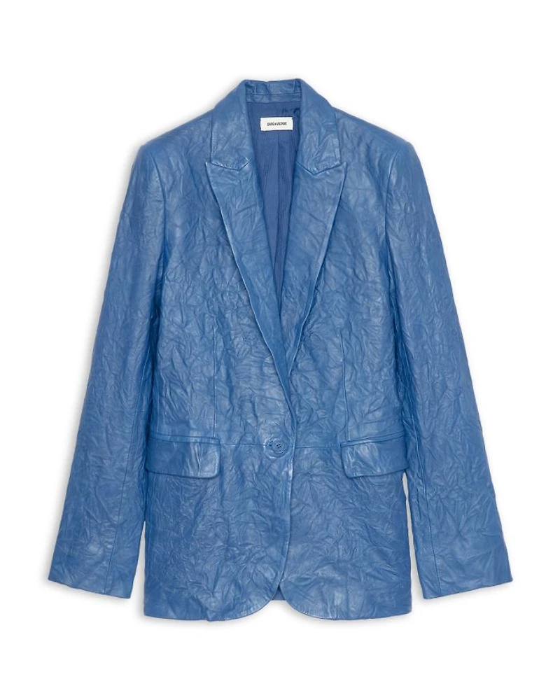 Leather Crinkle Jacket