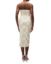 Netia Strapless Embroidered Dress