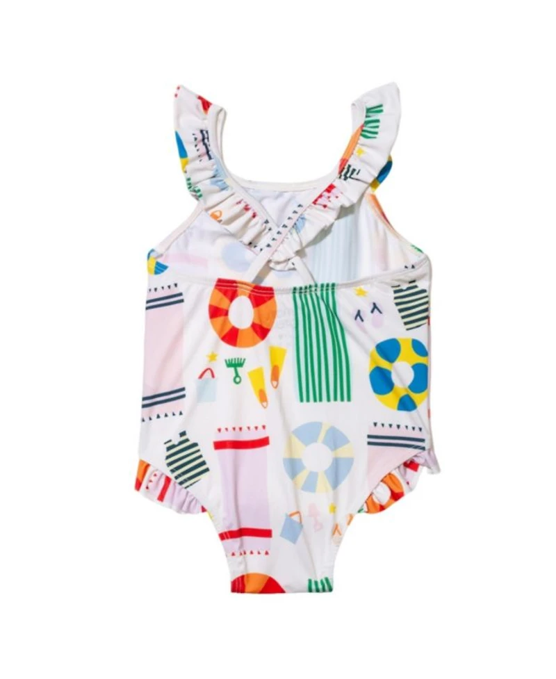 Girls' UPF 50+ Recycled Polyester Beach Swimsuit - Baby