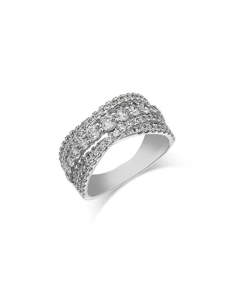 Bloomingdale's Fine Collection Diamond Crossover Statement Ring