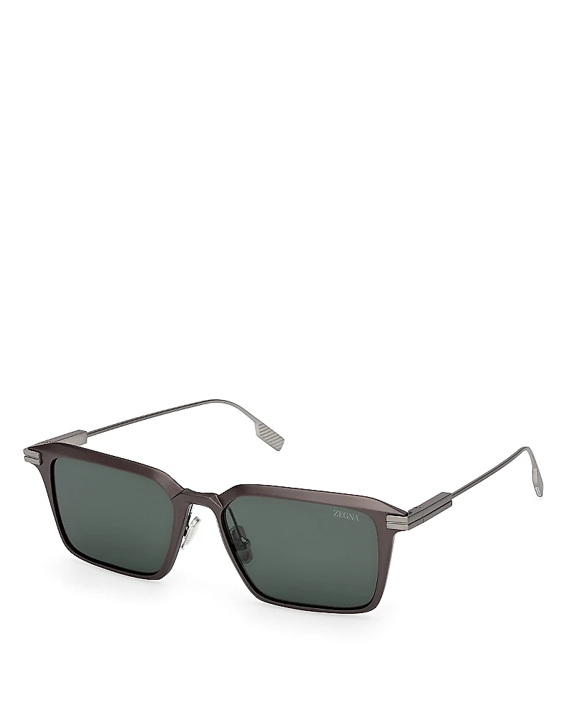 Zegna Square Sunglasses, 55mm
