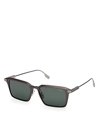 Zegna Square Sunglasses, 55mm