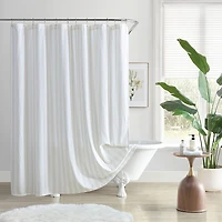 Aqua Printed Pique Shower Curtain - Exclusive