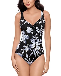 Miraclesuit Fiore Di Luna It's A Wrap One Piece Swimsuit