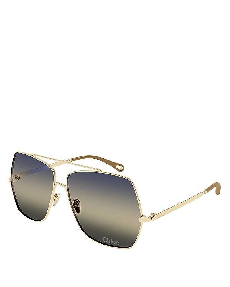 Chloe Aly Square Sunglasses, 62mm