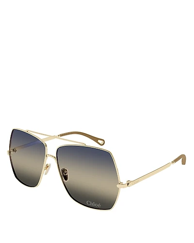 Chloe Aly Square Sunglasses, 62mm