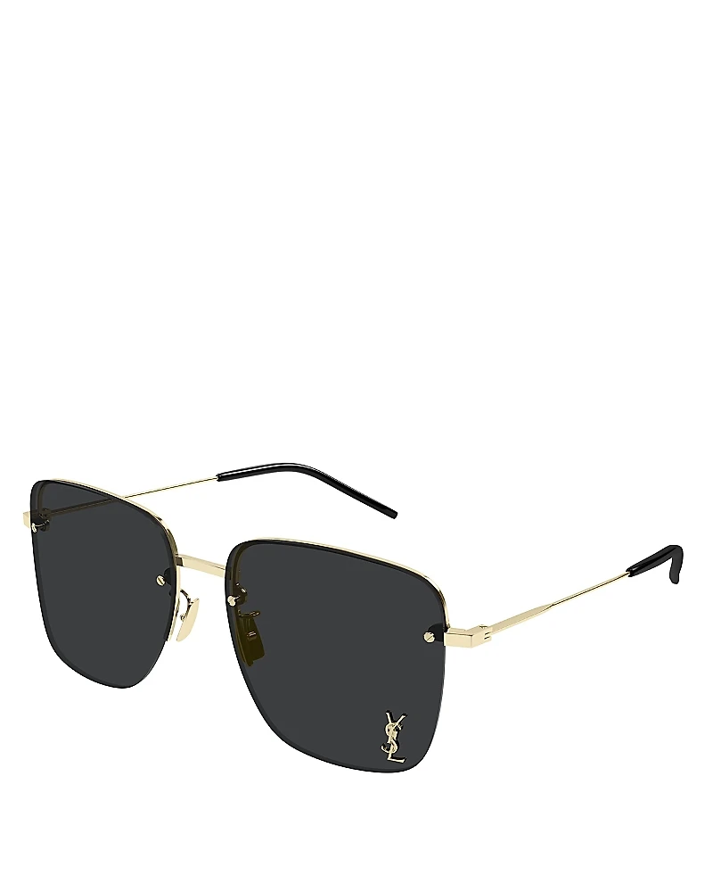 Saint Laurent Rimless Squared Sunglasses, 58mm