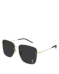 Saint Laurent Rimless Squared Sunglasses, 58mm