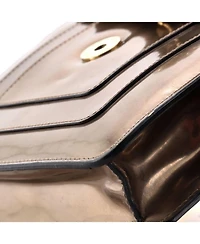 Serpenti Forever Square Shoulder Bag Metallic Leather