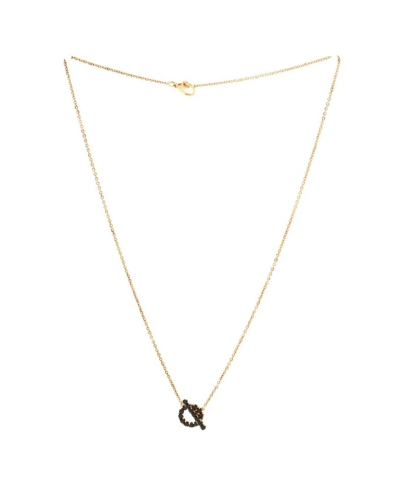 Finesse Pendant Necklace 18K Rose Gold and Black Spinels