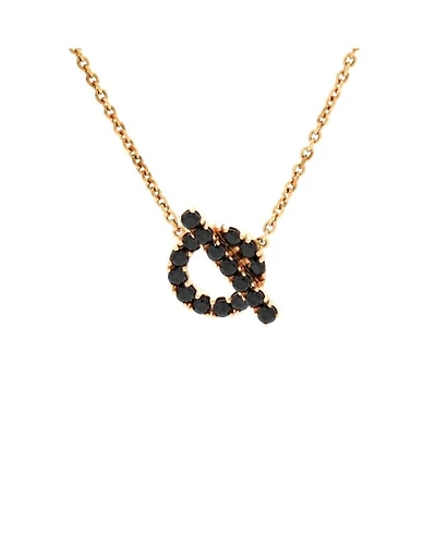 Finesse Pendant Necklace 18K Rose Gold and Black Spinels