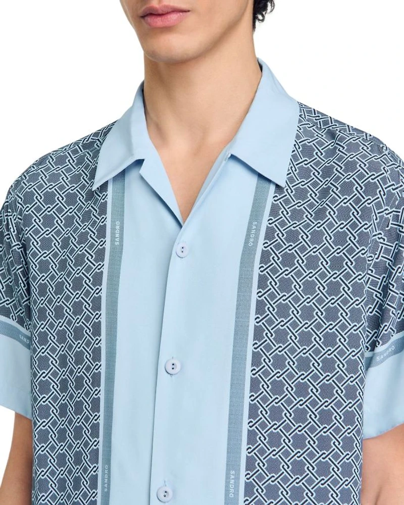 Short Sleeved Patterned Shirt