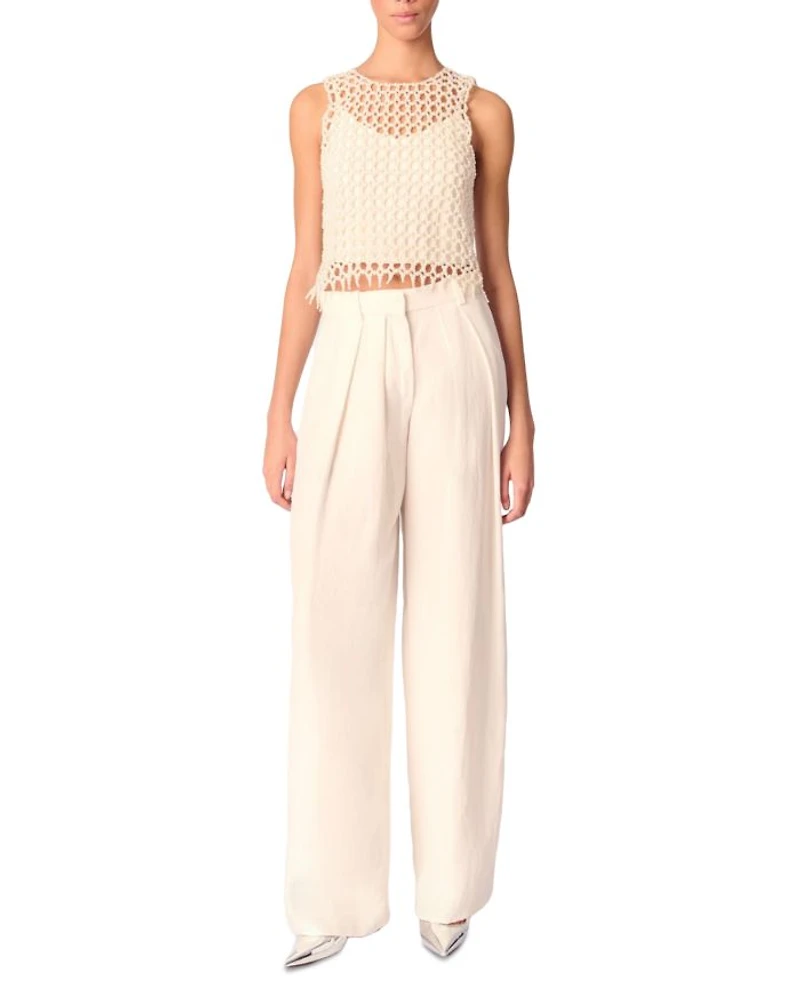 Wide Leg Suit Trousers