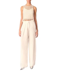 Wide Leg Suit Trousers