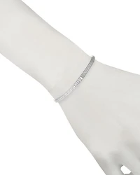 Cubic Zirconia Bangle Bracelet in Sterling Silver