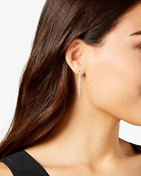 Cubic Zirconia Threader Earrings in Sterling Silver